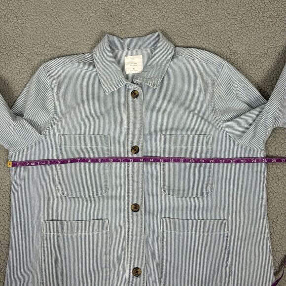 LC Lauren Conrad Blue Striped Jean Jacket - Picture 6 of 15